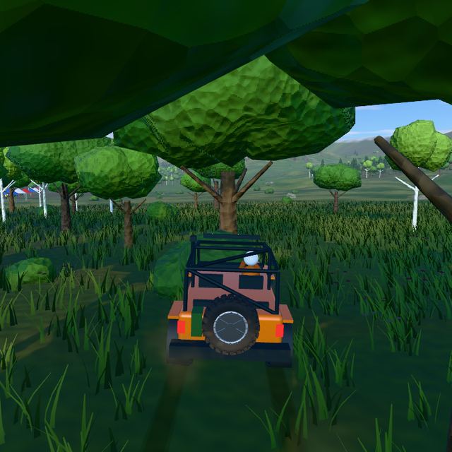 A frame from the jeep race written by Claude Opus 5.5